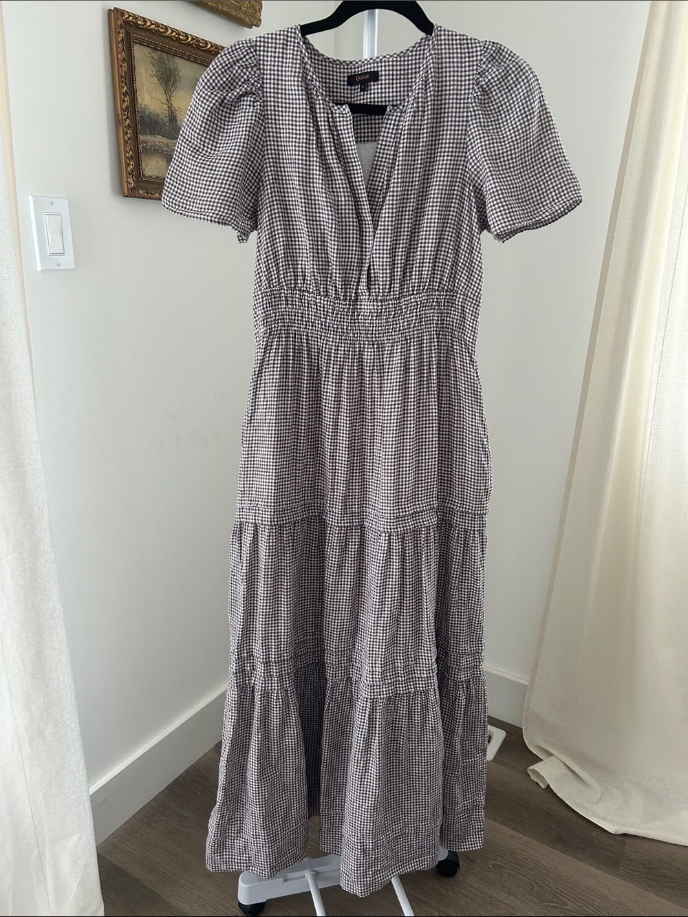 Quince Linen Tiered Maxi Dress | Sz S